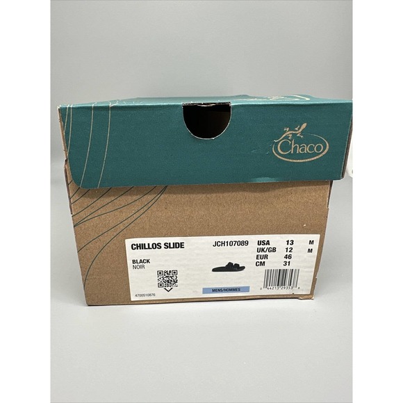 Chaco Chillos Slide Black/Black Comfort Sandal JCH107089 Men's US Sz‎ 13 - Picture 6 of 7